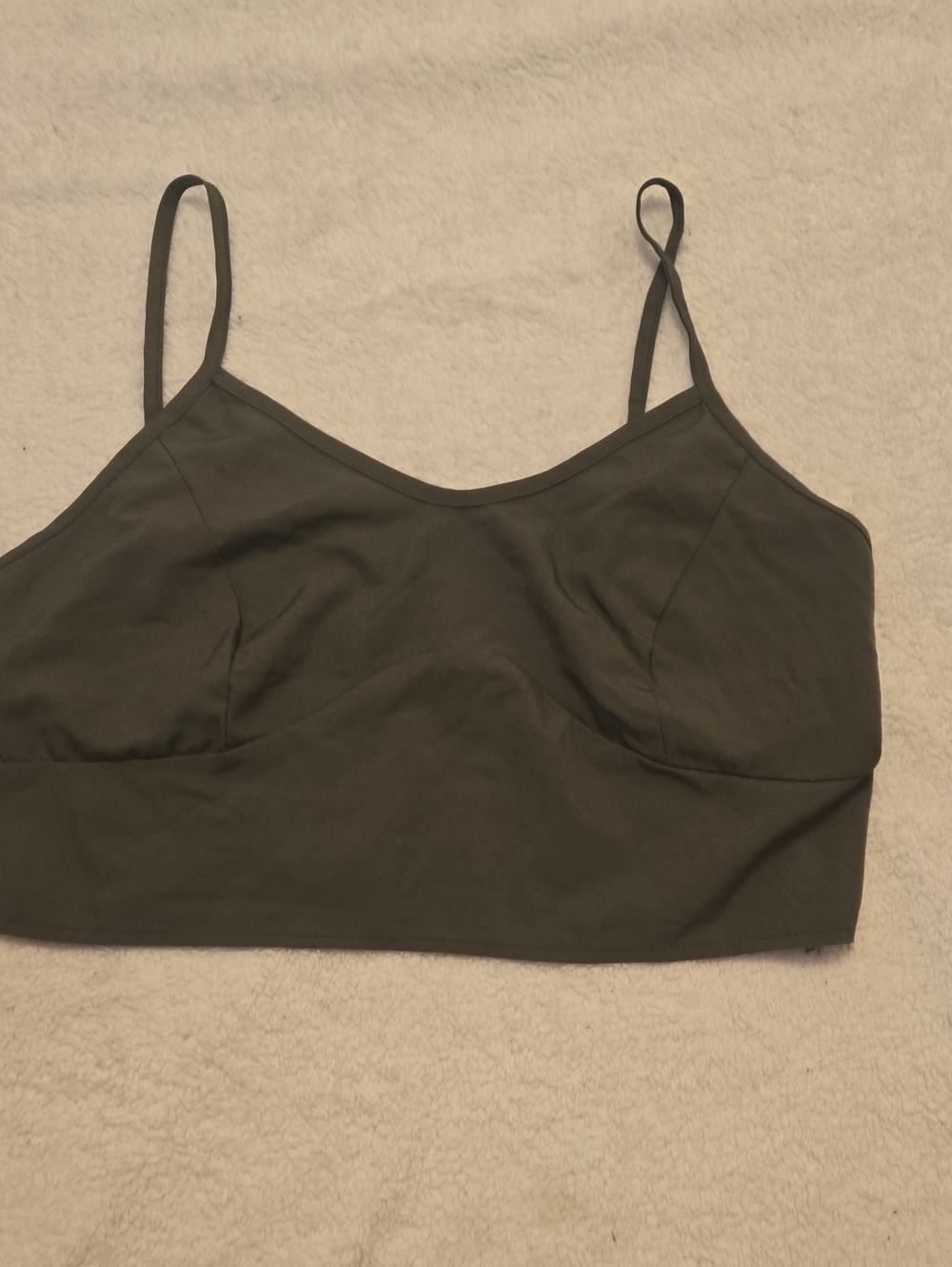 SHEIN Grey Spaghetti Strap Crop Top